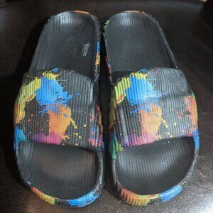 Open toed pillow slippers